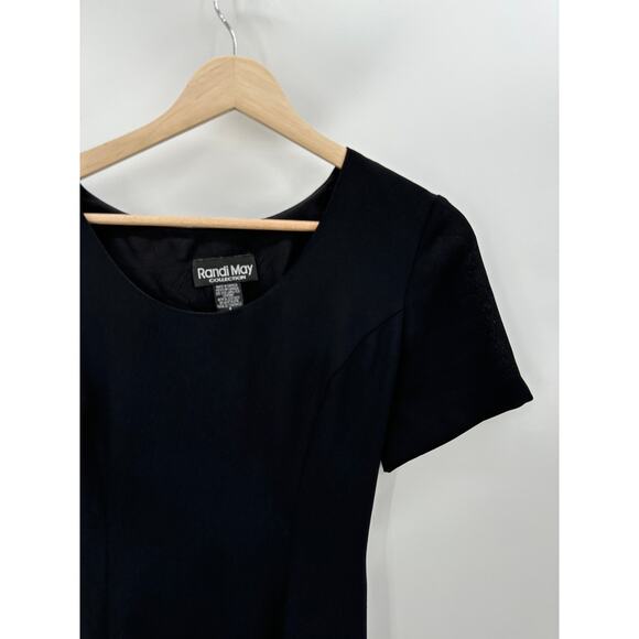 Randi May Collection Black Short Sleeve Mini Layered Dress Womens Size 8 - Picture 4 of 8